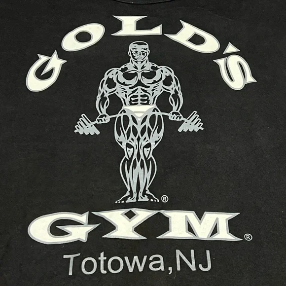 Vintage 90’s Deadstock Golds Gym Muscle Shirt Mens XL Black Sleeveless Totowa NJ - Picture 2 of 6